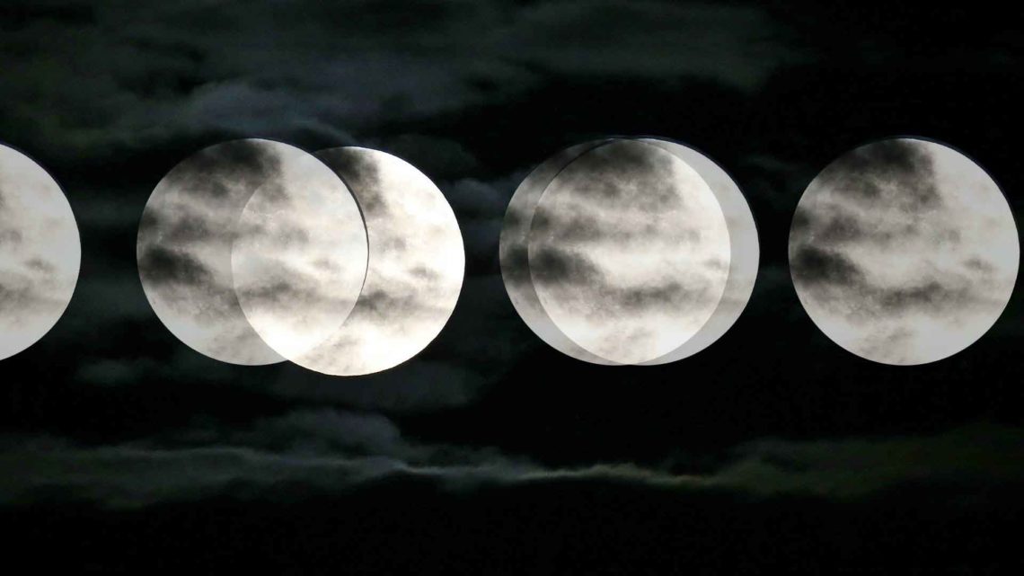 Fase da Lua de 2017. Calendário Lunar completo, do ano de 2.017 com detalhes de horários iniciais do nascimento da Lua a cada ciclo