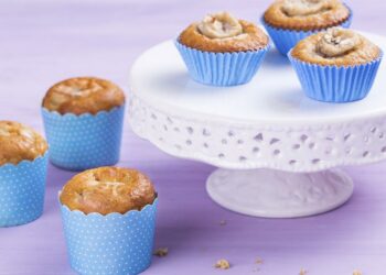 Receita de Cupcake de banana com Aveia