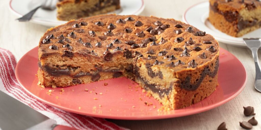 Receita de Torta de Cookie com brigadeiro