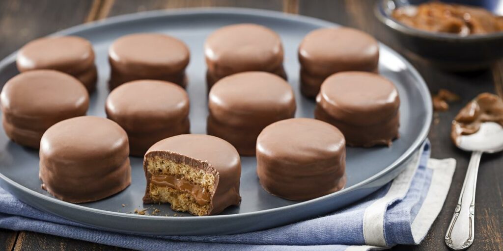 Receita de Alfajores recheados de Doce de leite.