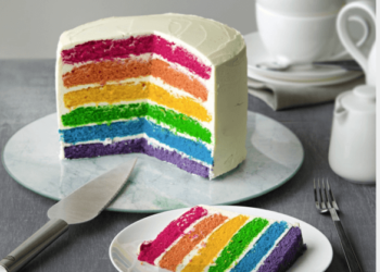 Receita Bolo de Arco-Íris.