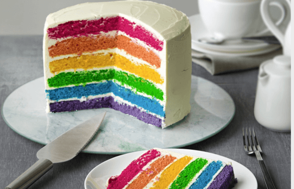 Receita Bolo de Arco-Íris.
