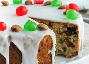Receita de Bolo Inglês de Natal.