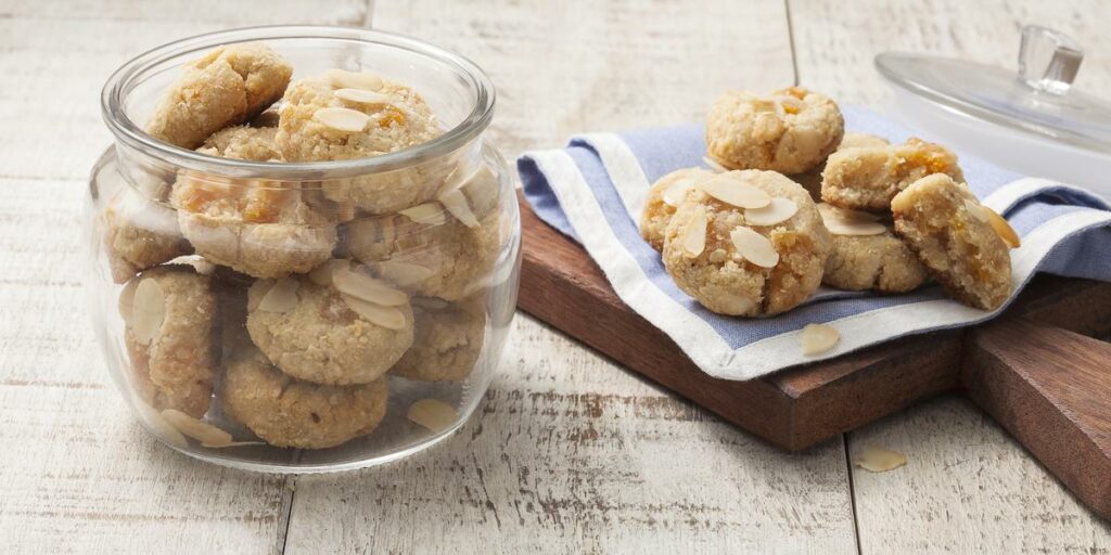 Receita de Cookies de Amêndoa e Damasco (sem Glúten)