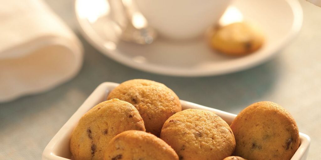 Receita de Mini Cookies com Raspas de laranja.