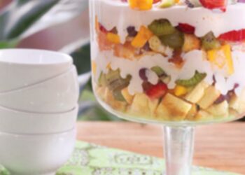 Receita de Taça com Frutas e Creme