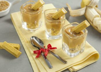 Receita de Tacinha de Doce de Leite com KitKat Banana