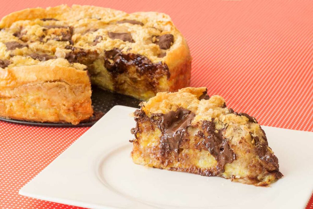 Receita de Torta de Banana com Chocolate aerado (batedeira)