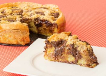 Receita de Torta de Banana com Chocolate aerado (batedeira)