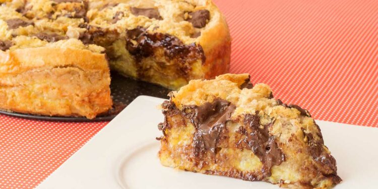 Receita de Torta de Banana com Chocolate aerado (batedeira)