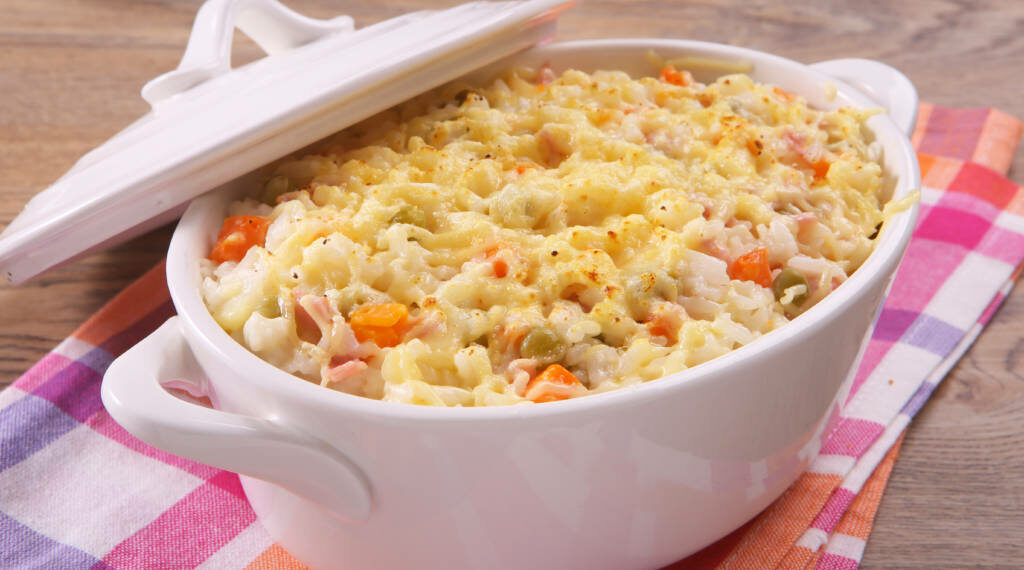 Receita de Arroz de Forno.