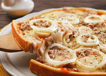 Receita de Pizza de Liquidificador de Atum.