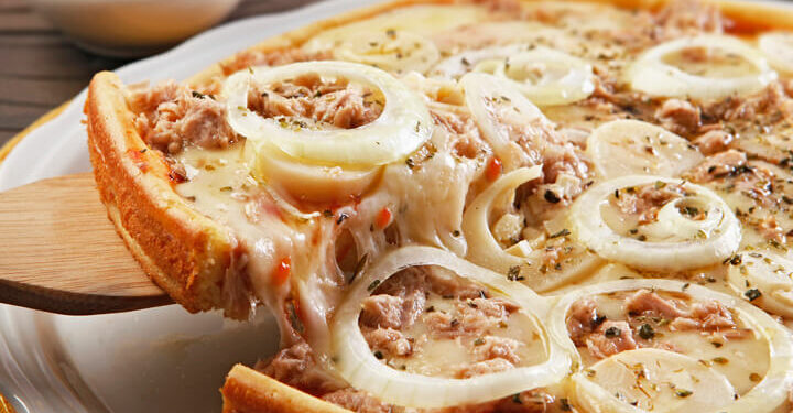 Receita de Pizza de Liquidificador de Atum.