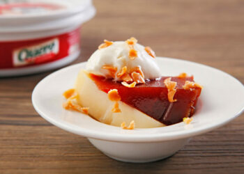 Sobremesa de queijo, goiabada, cream cheese e Rapadura