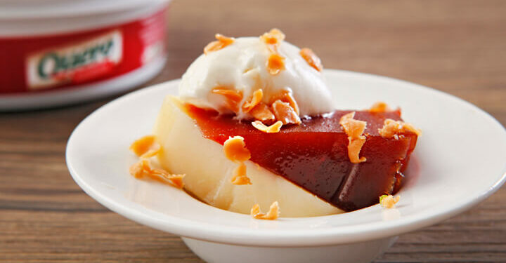 Sobremesa de queijo, goiabada, cream cheese e Rapadura