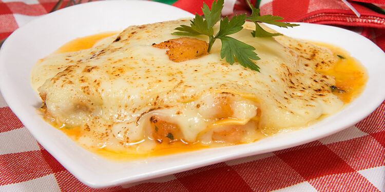 Receita de Lasanha Marinha.