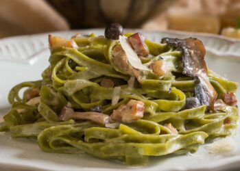 Receita de Macarrão com Creme de Nozes.