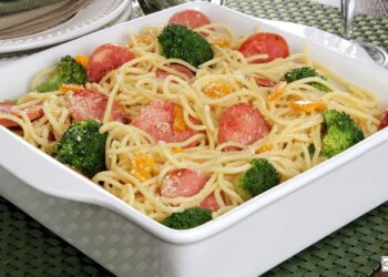 Receita de Macarrão com Legumes.