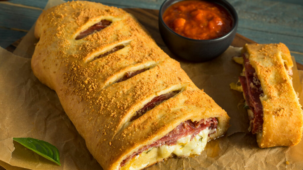 Receita de Rocambole de Forno Salgado.